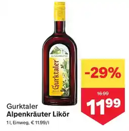 MPreis Gurktaler Alpenkräuter Likör Angebot