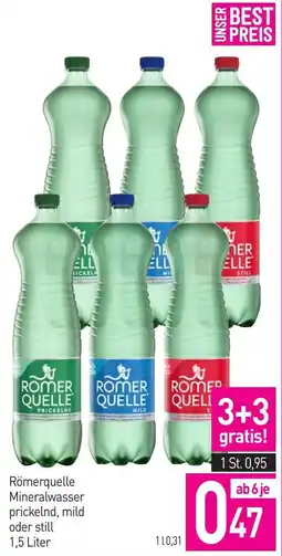 Sutterlüty Römerquelle Mineralwasser prickelnd, mild oder still Angebot