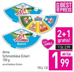 Sutterlüty Alma Schmelzkäse Eckerl Angebot