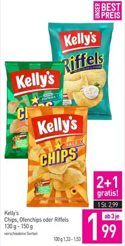 Sutterlüty Kelly's Chips, Ofenchips oder Riffels Angebot