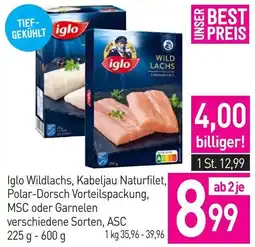 Sutterlüty Iglo wildlachs, kabeljau naturfilet, polar-dorsch vorteilspackung, msc oder garnelen verschiedene sorten, asc Angebot