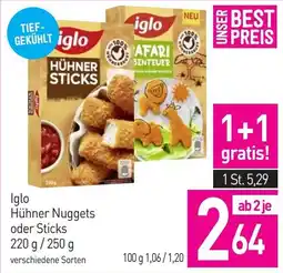 Sutterlüty Iglo Hühner Nuggets oder Sticks Angebot