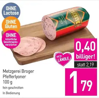 Sutterlüty Metzgerei Broger Pfefferlyoner Angebot