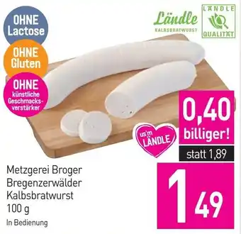 Sutterlüty Metzgerei Broger Bregenzerwälder Kalbsbratwurst Angebot