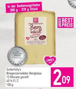 Sutterlüty Sutterlüty's Bregenzerwälder Bergkäse 12 Monate gereift Angebot