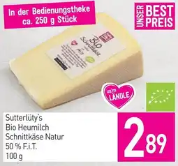 Sutterlüty Sutterlüty's Bio Heumilch Schnittkäse Natur Angebot