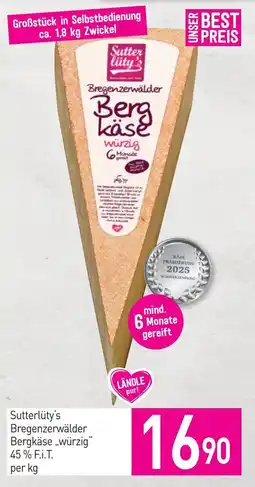 Sutterlüty Sutterlüty's Bregenzerwälder Bergkäse,,würzig" Angebot