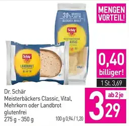 Sutterlüty Dr. Schär Meisterbäckers Classic, Vital, Mehrkorn oder Landbrot glutenfrei Angebot