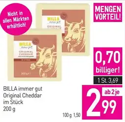 Sutterlüty Billa immer gut original cheddar im stück Angebot