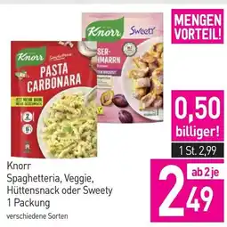 Sutterlüty Knorr Spaghetteria, Veggie, Hüttensnack oder Sweety Angebot