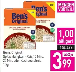 Sutterlüty Ben's Original Spitzenlangkorn-Reis 10 Min., 20 Min. oder Kochbeutelreis Angebot