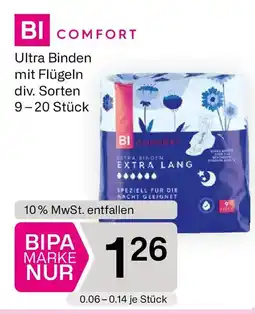 Bipa Ultra Binden mit Flügeln Angebot