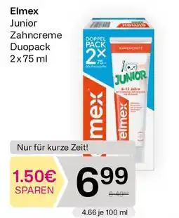 Bipa Elmex Junior Zahncreme Duopack Angebot