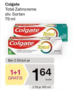 Bipa Colgate Total Zahncreme Angebot