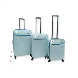 Maximarkt Trolley Comfort 4 Rollen, Teleskopgriff, Sicherheitsschloss, hellblau Maximarkt Angebot