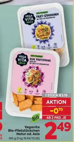 Billa Vegavita Bio-Filetstückchen Natur od. Asia Angebot