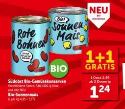 Interspar Bio-Gemüsekonserven Angebot