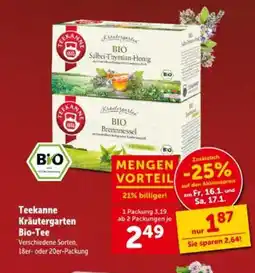 Interspar Teekanne Kräutergarten Bio-Tee Angebot