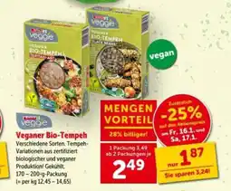 Interspar Veganer Bio-Tempeh Angebot