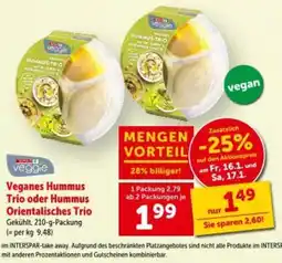 Interspar Veganes Hummus Trio oder Hummus Orientalisches Trio Angebot