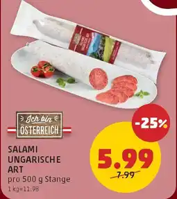 PENNY Salami Ungarische Art Angebot