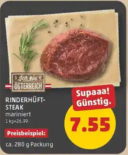 PENNY Rinderhüft- steak mariniert Angebot