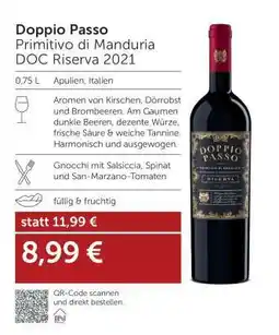 Interspar Doppio Passo Primitivo di Manduria DOC Riserva 2021 Angebot
