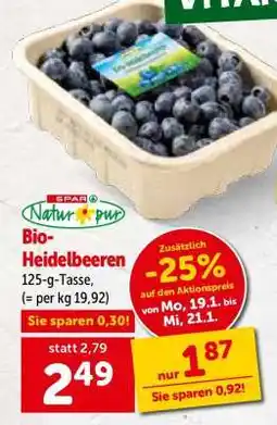 Interspar Bio Heidelbeeren Angebot