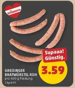 PENNY GREISINGER BRATWÜRSTEL ROH Angebot