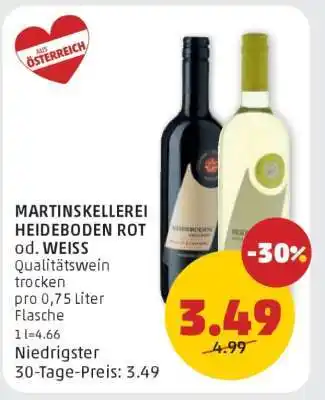 PENNY MARTINSKELLEREI HEIDEBODEN ROT od. WEISS Angebot