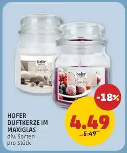 PENNY HOFER DUFTKERZE IM MAXIGLAS Angebot