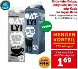 Interspar Oatly Hafer Deluxe, Oatly Hafer Barista oder Oatly No Sugars Hafer Angebot