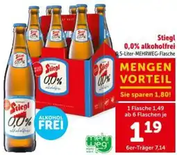 Interspar Stiegl 0,0% alkoholfrei Angebot