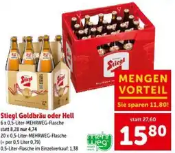 Interspar Stiegl Goldbräu oder Hell Angebot