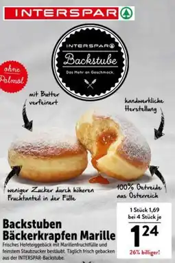 Interspar Backstuben Bäckerkrapfen Marille Angebot