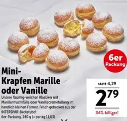 Interspar Mini- Krapfen Marille oder Vanille Angebot