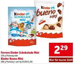 Interspar Ferrero Kinder Schokolade Mini oder Kinder Bueno Mini Angebot