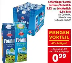 Interspar Schärdinger Formil haltbare Vollmilch 3,5% oder Leichtmilch 0,5% Fett Angebot