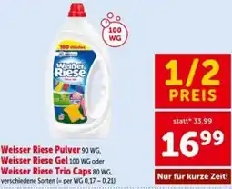 Interspar Weisser Riese Pulver, Weisser Riese Gel oder Weisser Riese Trio Caps Angebot