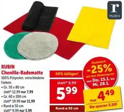 Interspar RUBIN Chenille-Badematte Angebot