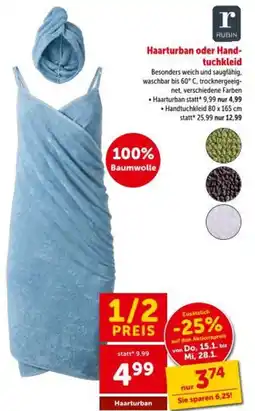 Interspar Haarturban oder Hand- tuchkleid Angebot