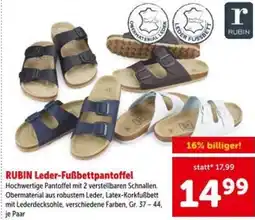 Interspar RUBIN Leder-Fußbettpantoffel Angebot