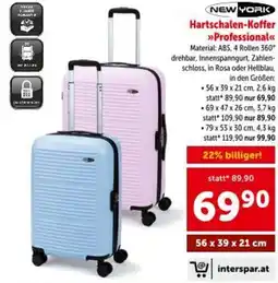 Interspar NEW YORK Hartschalen-Koffer Professional Angebot