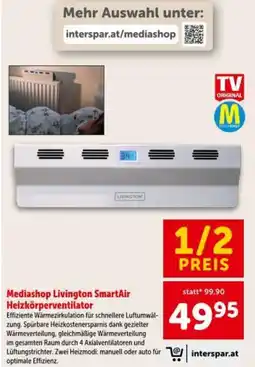 Interspar Mediashop Livington SmartAir Heizkörperventilator Angebot