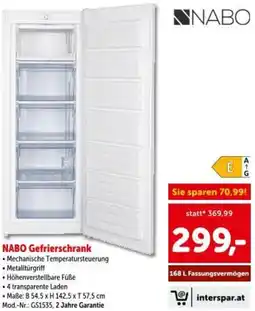 Interspar NABO Gefrierschrank Angebot