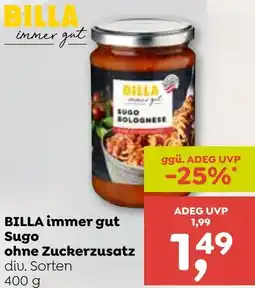 ADEG BILLA immer gut Sugo ohne Zuckerzusatz Angebot