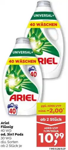 ADEG Ariel Flüssig od. 3in1 Pods Angebot