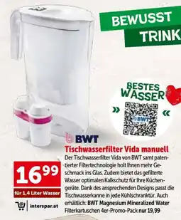 Interspar Tischwasserfilter Vida manuell Angebot