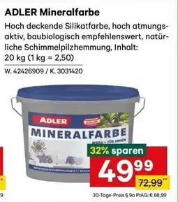 Lagerhaus Adler mineralfarbe Angebot