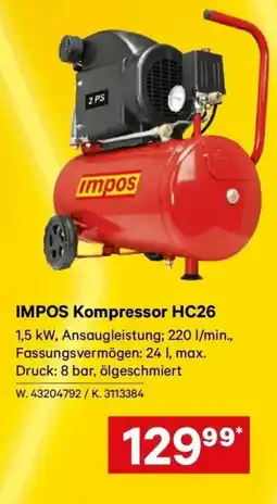 Lagerhaus Impos kompressor hc26 Angebot